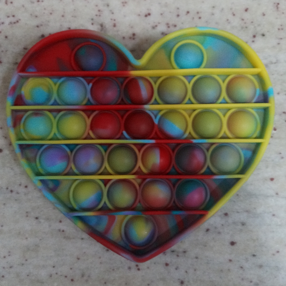 Rainbow Heart Pop-it